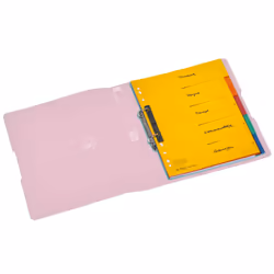 Herlitz 11409026 raccoglitore ad anelli Rosa, Trasparente
