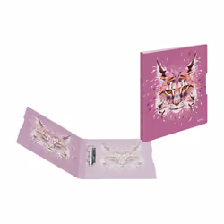 Herlitz Wild Animals Lynx raccoglitore ad anelli A4 Rosa