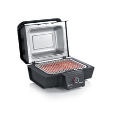 Severin PG 8138 barbecue et grill Dessus de table Electrique Noir, Acier inoxydable 3000 W