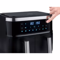 Severin FR 2453 Doppia 3,25 L Indipendente 2850 W Friggitrice ad aria calda Nero, Argento - Vista aggiuntiva 5