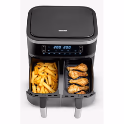 Severin FR 2463 Doppia 8 L Indipendente 2600 W Friggitrice ad aria calda Nero - Vista aggiuntiva 3