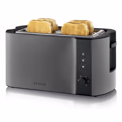 Severin AT 9341 tostapane 4 fetta/e 1400 W Nero, Acciaio spazzolato, Acciaio inox - Vista aggiuntiva 2