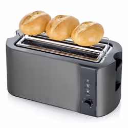 Severin AT 9341 tostapane 4 fetta/e 1400 W Nero, Acciaio spazzolato, Acciaio inox - Vista aggiuntiva 3