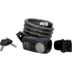Fischer Fahrrad - Lucchetto con cavo a spirale Antracite con allarme Lucchetto a chiave