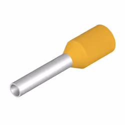 Weidmüller H1.0/14 GE SV, Terminale a pin, Dritto, Metallico, Giallo, 1 mm², 14 mm, 1 cm
