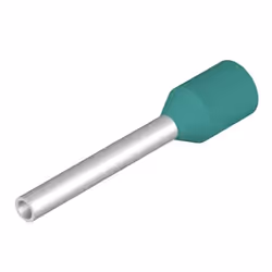 Weidmüller H0.34/12 TK, Terminale a pin, Dritto, Metallico, Turchese, 0,34 mm², 12 mm, 1 cm