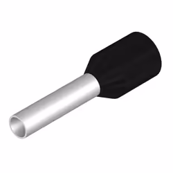Weidmüller H1.5/14D SW SV, Terminale a pin, Dritto, Nero, Metallico, 1,5 mm², 14 mm, 1 cm