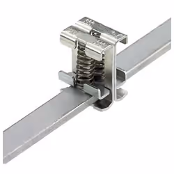 Weidmüller KLBUE 2X2-6, Giogo di serraggio, 10 pz, Acciaio, Argento, 15 mm, 24 mm