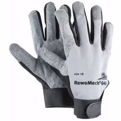 Guanto RewoMech ® 640 ammissione/norma: EN 388 caratteristiche: Privo di cromatina VI Piegatura del pollice rinforzato e rive ...