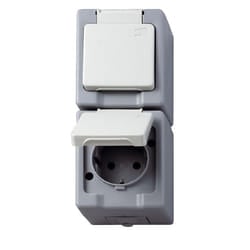 Kopp 130348009 presa energia Tipo F Grigio, Bianco