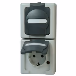 Kopp 131456008, CEE 7/3, 2 modulo/moduli, CEE 7/4, Nero, Grigio, 250 V, 16 A
