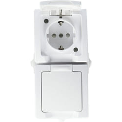 Kopp - 136902009 Interruttore per ambienti umidi Presa doppia 1 pz.