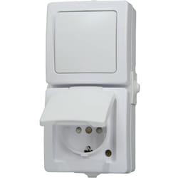 Kopp 138502009 Interruttore per ambienti umidi Combinazione interruttore/prese 1 pz.