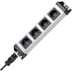 Kopp - 226320016 Multipresa 4 vie Argento, Nero Connettore Wieland 1 pz.