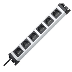Kopp POWERversal prolunghe e multiple 6 presa(e) AC Nero, Grigio