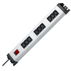 Kopp POWERversal prolunghe e multiple 9 presa(e) AC Interno Nero, Rosso, Argento