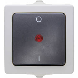 Kopp - 565296007 Interruttore per ambienti umidi Interruttore Nautic Grigio 1 pz.