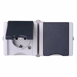 Kopp 950656001, Tipo F, Nero, Bianco, Termoplastica, IP44, 250 V, 16 A