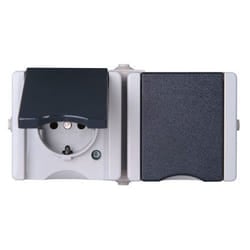 Kopp 950655000 presa energia Tipo F Nero, Bianco