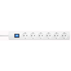 Kopp 232802005 prolunghe e multiple 1,4 m 6 presa(e) AC Interno Bianco