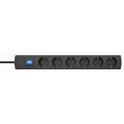 Kopp 232805008 prolunghe e multiple 1,4 m 6 presa(e) AC Interno Antracite