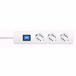 Kopp 234002010, 5 m, Interno, IP20, Bianco, Termoplastica, 6 presa(e) AC