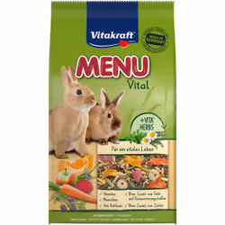 Vitakraft 25542 cibo per animali di piccola taglia Pacchetto nutrizione 3 kg Coniglio nano