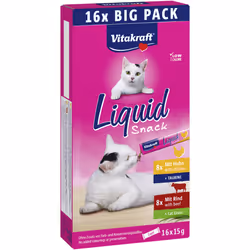 Vitakraft 58554, Spuntini, Gatto, Adulto, Manzo, Pollo, 240 g, Senza zucchero