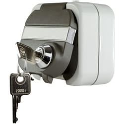 REV - 0510224555 Presa da Parete con Serratura, IP44, a Polo Singolo, Prese, Steckdose