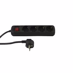 REV 512278555, 1,4 m, Interno, 1,5 mm², Nero, 4 presa(e) AC, 250 V