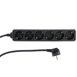 REV 0512364555 prolunghe e multiple 1,4 m 6 presa(e) AC Interno Nero
