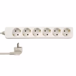 REV 512392555, 5 m, Interno, Bianco, 6 presa(e) AC, 250 V, 50 Hz