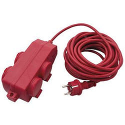 REV 0577006555 prolunghe e multiple 10 m 4 presa(e) AC Interno/esterno Rosso