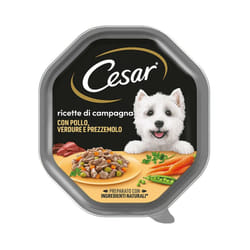Dog Ricette di Campagna con Pollo e Verdurine in Salsa Dog Ricette di Campagna con Pollo e Verdurine in Salsa - Vaschetta Da 150 Gr - Cesar