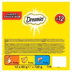 Dreamies 384298 premio per cani e gatti Gatto Spuntini Formaggio, Pollo, Salmone 60 g - Vista aggiuntiva 4