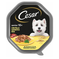 Cesar Cane Senior +10 Pollo saporito e Riso in salsa 150gr