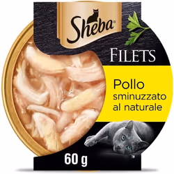 SHEBA Filets Cibo Umido per Gatti al Gusto Pollo è la scelta perfetta per il tuo amico felino. Questa vaschetta da 60 g offre ...