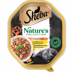 Sheba Nature´s Collection in Salsa vizierà il tuo gatto con una ricetta squisita e apporterà al suo organismo tutti i nutrien ...