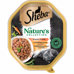 Sheba Nature´s Collection in Salsa vizierà il tuo gatto con una ricetta squisita e apporterà al suo organismo tutti i nutrien ...