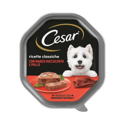 Dog Ricette Classiche con Manzo e Pollo in Patè Dog Ricette Classiche con Manzo e Pollo in Patè - Vaschetta Da 150 Gr - Cesar