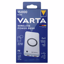 Varta 57908 101 111 batteria portatile Polimeri di litio (LiPo) 1Carica wireless Bianco