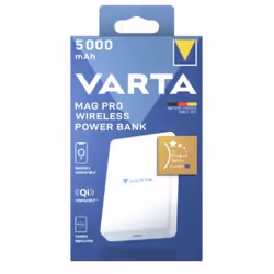 Varta Mag Pro Wireless 5000 Polimeri di litio (LiPo) 5000 mAh Bianco
