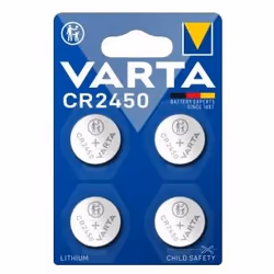 Varta CR2450, Batteria monouso, CR2450, Litio, 3 V, 4 pz, 570 mAh