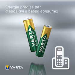 Varta Recharge Accu Phone AAA 800 mAh Blister da 2 (Batteria NiMH Accu, Micro, ricaricabile) - Vista aggiuntiva 4
