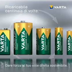 Varta Recharge Accu Power AAA 1000 mAh Blister da 2 (Batteria NiMH Accu Precaricata, Micro, ricaricabile, pronta all'uso) - Vista aggiuntiva 8
