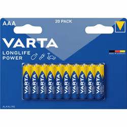 Varta 4903121420, Batteria monouso, Mini Stilo AAA, Alcalino, 1,5 V, 20 pz, 44,5 mm
