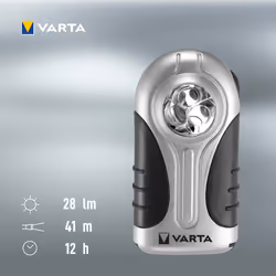 Varta Silver LED Light (incl. 3x Longlife Power AAA batterie e clip da appendere, compatto, robusto involucro in ABS) argento/nero per l'uso quotidiano, garage, pesca, auto, emergenze, interruzioni di corrente - Vista aggiuntiva 4