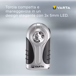 Varta Silver LED Light (incl. 3x Longlife Power AAA batterie e clip da appendere, compatto, robusto involucro in ABS) argento/nero per l'uso quotidiano, garage, pesca, auto, emergenze, interruzioni di corrente - Vista aggiuntiva 6