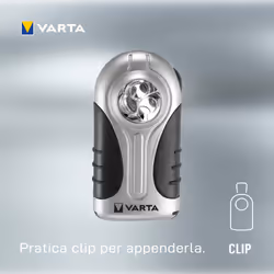 Varta Silver LED Light (incl. 3x Longlife Power AAA batterie e clip da appendere, compatto, robusto involucro in ABS) argento/nero per l'uso quotidiano, garage, pesca, auto, emergenze, interruzioni di corrente - Vista aggiuntiva 7