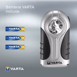 Varta Silver LED Light (incl. 3x Longlife Power AAA batterie e clip da appendere, compatto, robusto involucro in ABS) argento/nero per l'uso quotidiano, garage, pesca, auto, emergenze, interruzioni di corrente - Vista aggiuntiva 8
